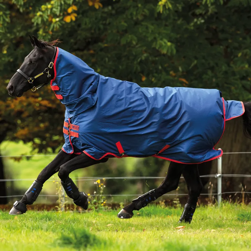 Horseware Amigo Mio All-In-One Heavy Turnout Rug - Dark Blue/Dark Blue/Red